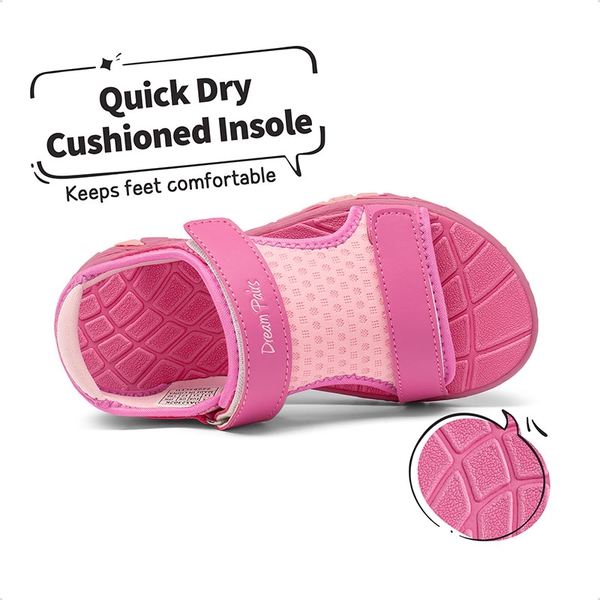 Kids Outdoor Quick Dry Sport Sandals - HOT PINK PINK - 2